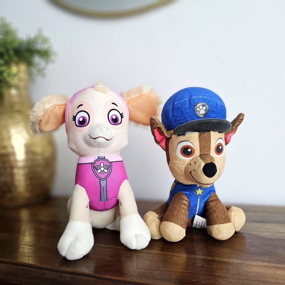 Nickelodeon PAW Patrol Plush Toys – Skye & Chase | Set of 2 | 9.5"